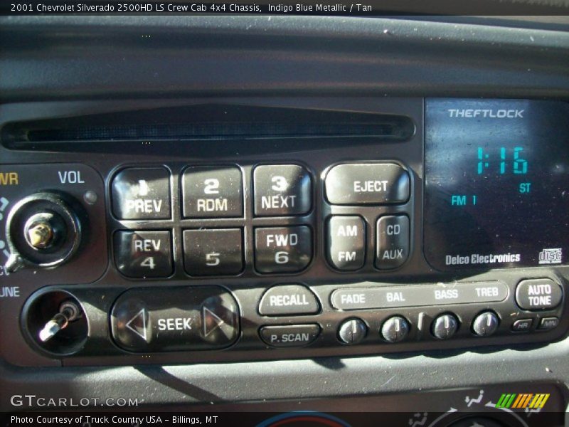 Audio System of 2001 Silverado 2500HD LS Crew Cab 4x4 Chassis