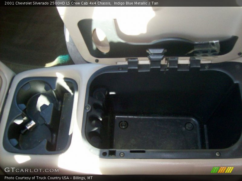 Indigo Blue Metallic / Tan 2001 Chevrolet Silverado 2500HD LS Crew Cab 4x4 Chassis