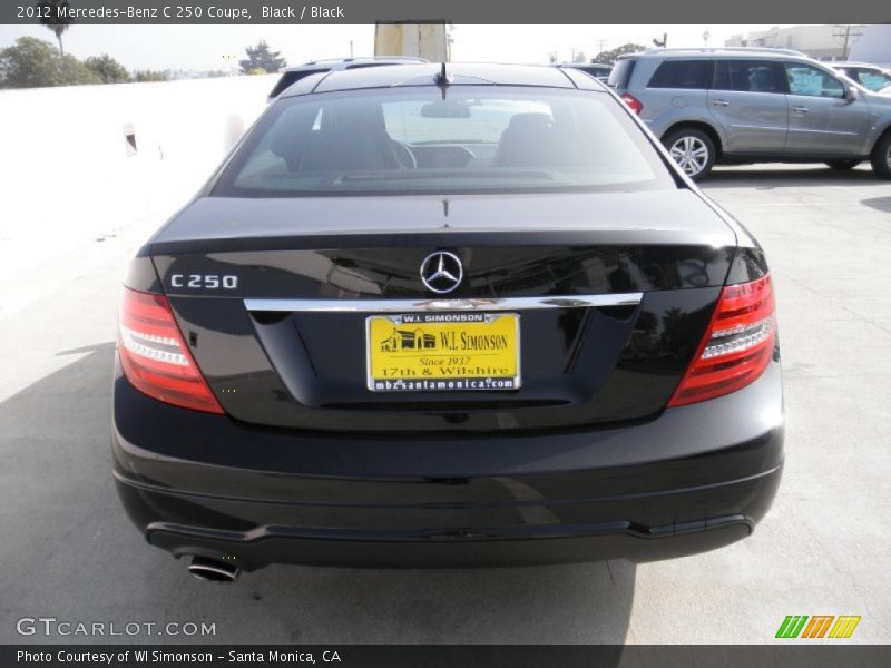 Black / Black 2012 Mercedes-Benz C 250 Coupe