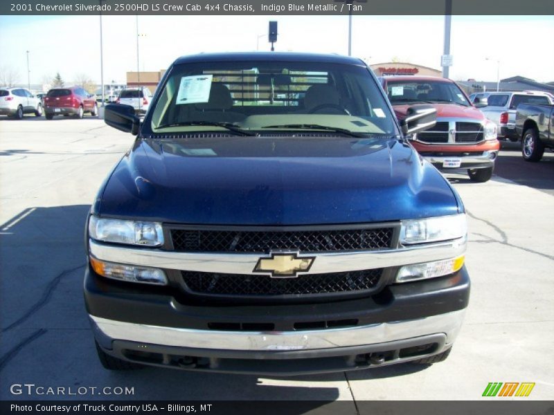 Indigo Blue Metallic / Tan 2001 Chevrolet Silverado 2500HD LS Crew Cab 4x4 Chassis
