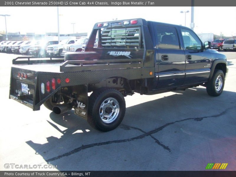 Indigo Blue Metallic / Tan 2001 Chevrolet Silverado 2500HD LS Crew Cab 4x4 Chassis