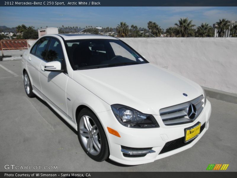 Arctic White / Black 2012 Mercedes-Benz C 250 Sport