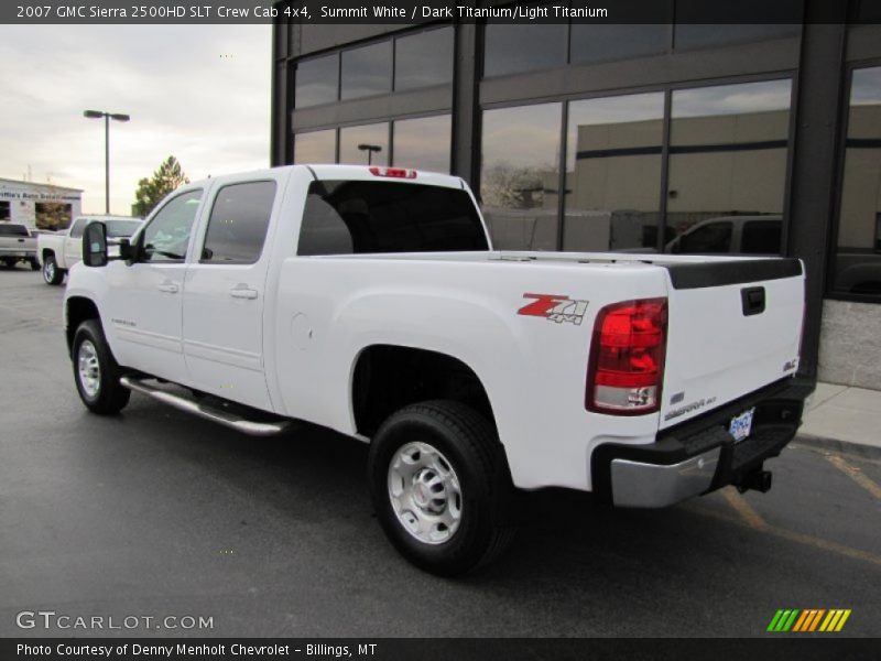 Summit White / Dark Titanium/Light Titanium 2007 GMC Sierra 2500HD SLT Crew Cab 4x4
