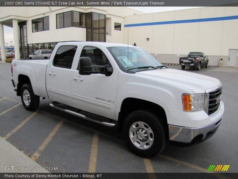 Summit White / Dark Titanium/Light Titanium 2007 GMC Sierra 2500HD SLT Crew Cab 4x4