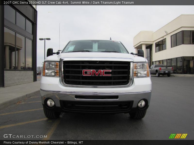 Summit White / Dark Titanium/Light Titanium 2007 GMC Sierra 2500HD SLT Crew Cab 4x4