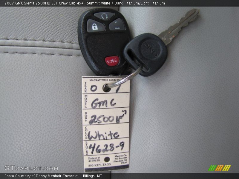 Keys of 2007 Sierra 2500HD SLT Crew Cab 4x4