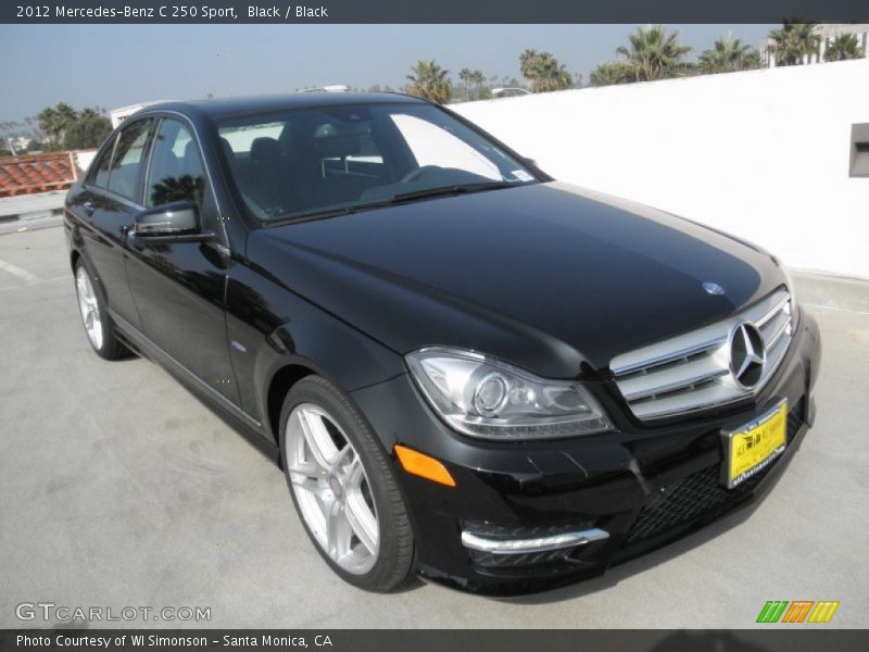 Black / Black 2012 Mercedes-Benz C 250 Sport