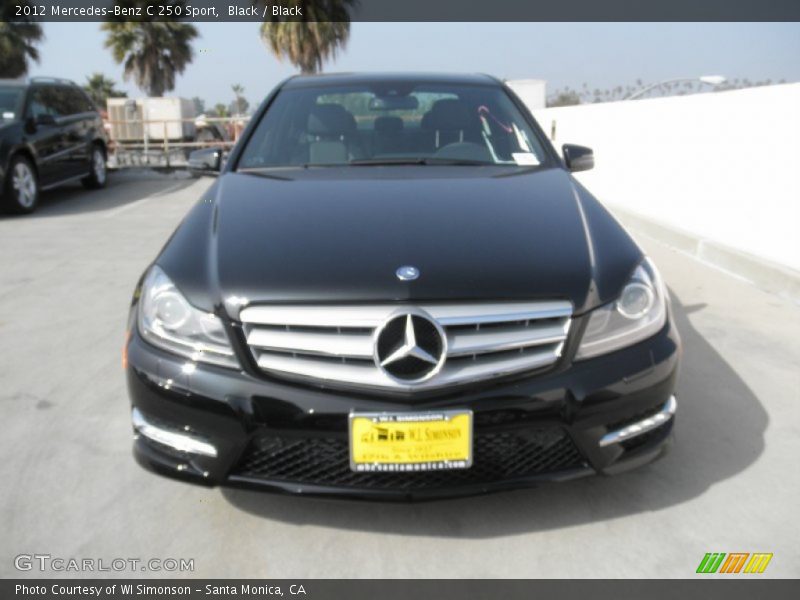 Black / Black 2012 Mercedes-Benz C 250 Sport
