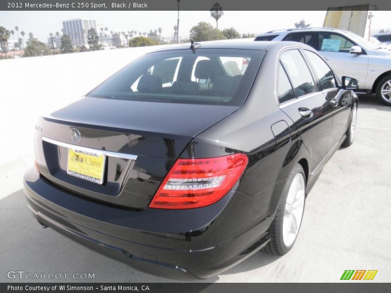 Black / Black 2012 Mercedes-Benz C 250 Sport