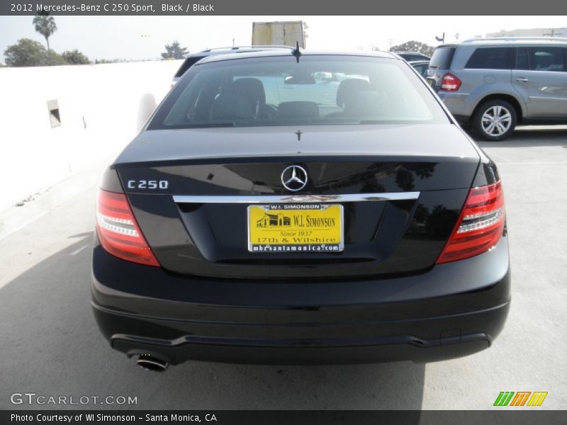 Black / Black 2012 Mercedes-Benz C 250 Sport