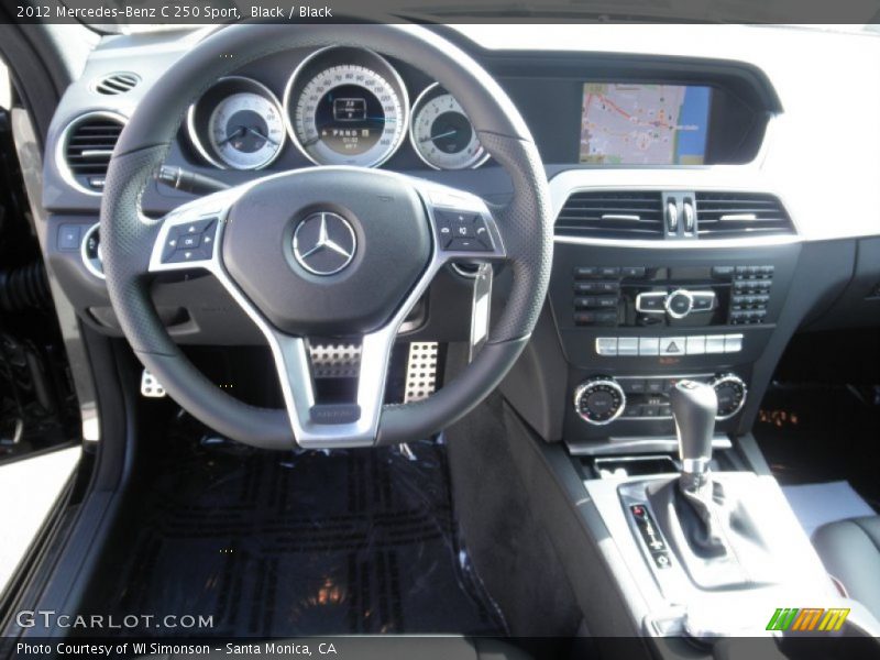 Black / Black 2012 Mercedes-Benz C 250 Sport