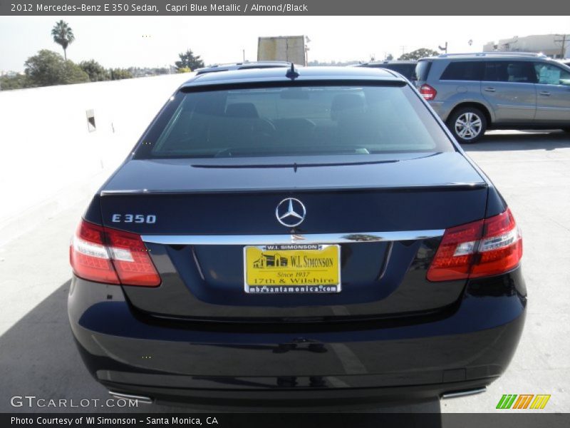 Capri Blue Metallic / Almond/Black 2012 Mercedes-Benz E 350 Sedan