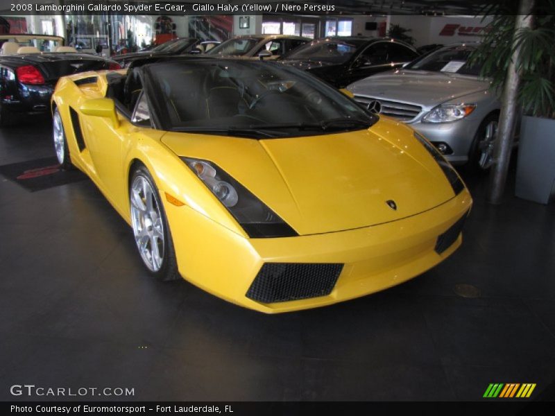 Giallo Halys (Yellow) / Nero Perseus 2008 Lamborghini Gallardo Spyder E-Gear