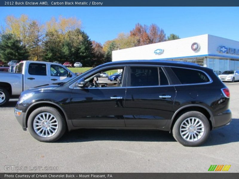 Carbon Black Metallic / Ebony 2012 Buick Enclave AWD