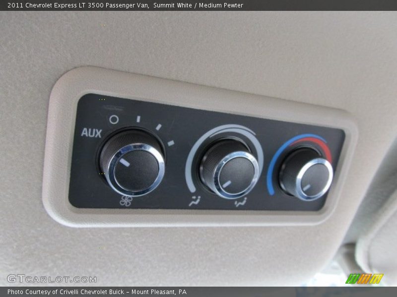 Controls of 2011 Express LT 3500 Passenger Van