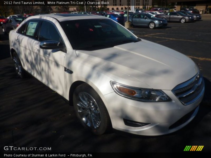 White Platinum Tri-Coat / Charcoal Black 2012 Ford Taurus Limited
