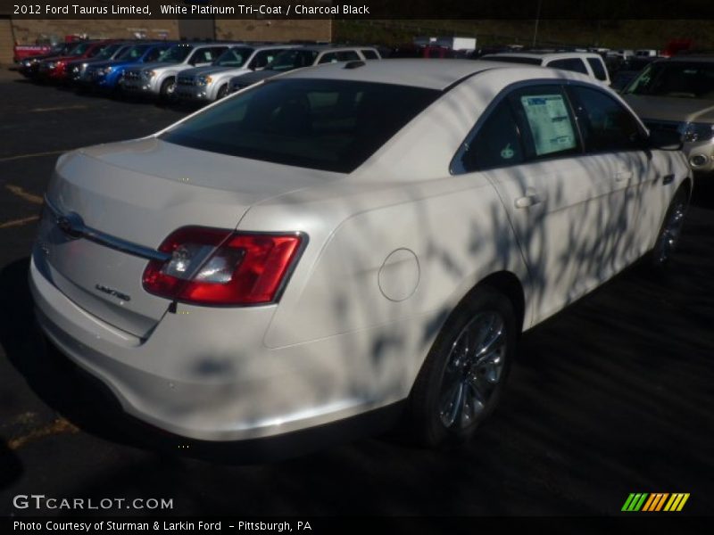 White Platinum Tri-Coat / Charcoal Black 2012 Ford Taurus Limited