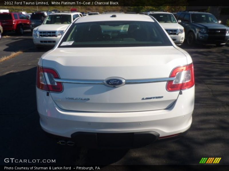 White Platinum Tri-Coat / Charcoal Black 2012 Ford Taurus Limited