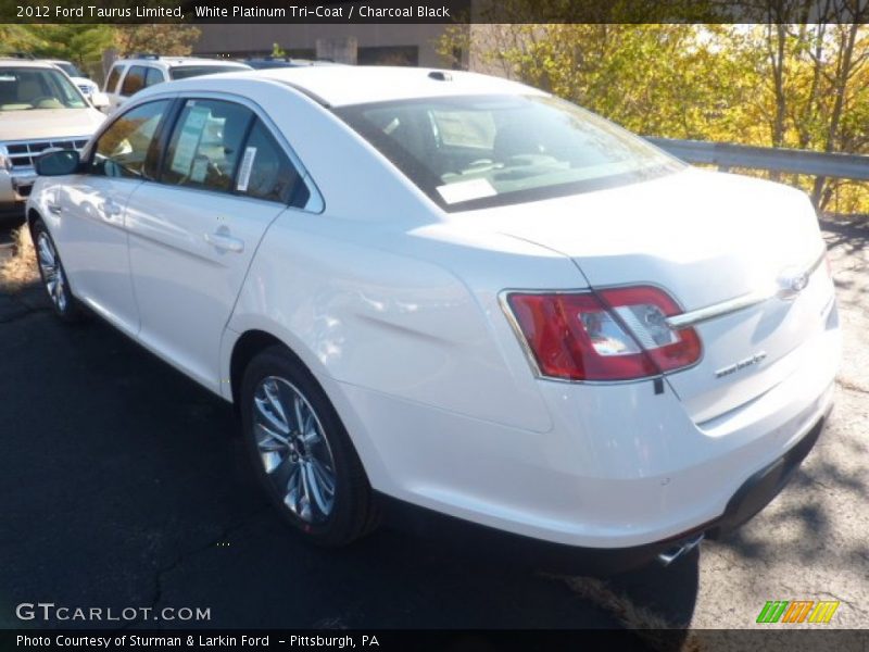 White Platinum Tri-Coat / Charcoal Black 2012 Ford Taurus Limited