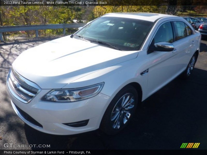 White Platinum Tri-Coat / Charcoal Black 2012 Ford Taurus Limited