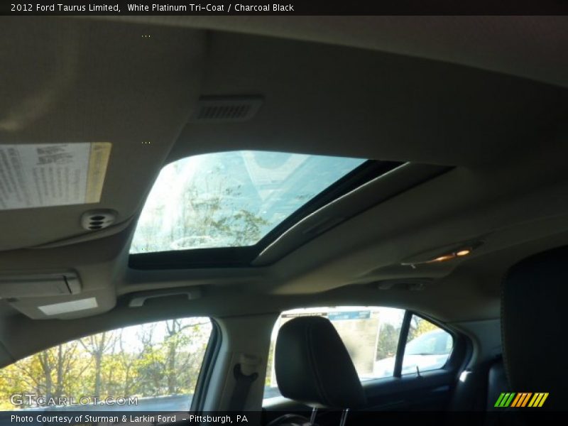 White Platinum Tri-Coat / Charcoal Black 2012 Ford Taurus Limited