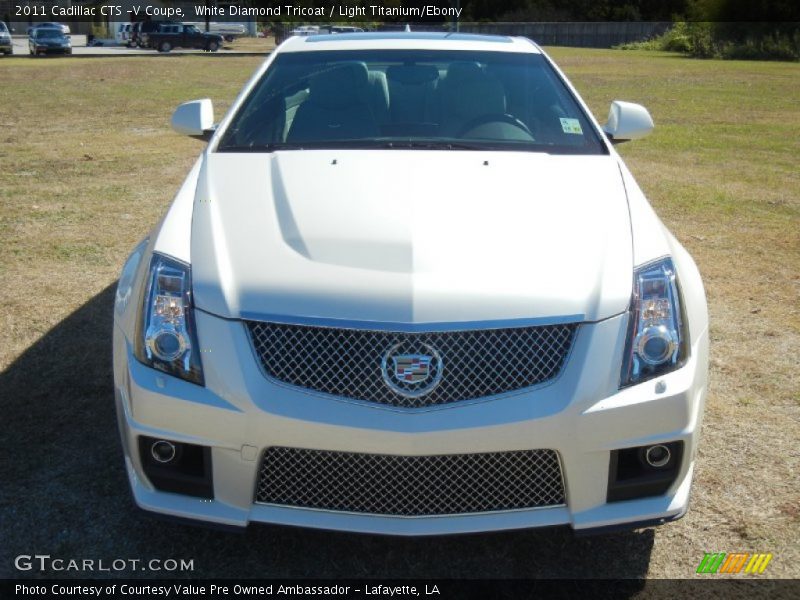 White Diamond Tricoat / Light Titanium/Ebony 2011 Cadillac CTS -V Coupe