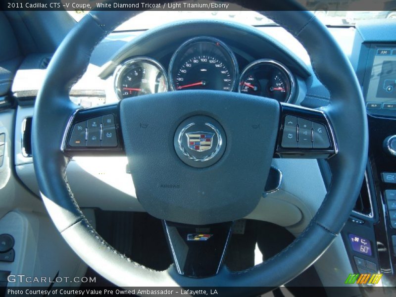 White Diamond Tricoat / Light Titanium/Ebony 2011 Cadillac CTS -V Coupe