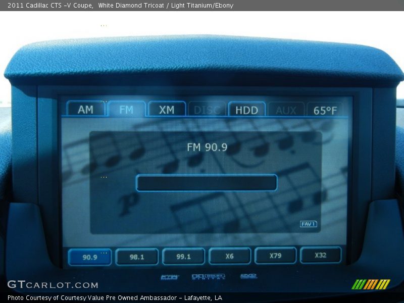 White Diamond Tricoat / Light Titanium/Ebony 2011 Cadillac CTS -V Coupe