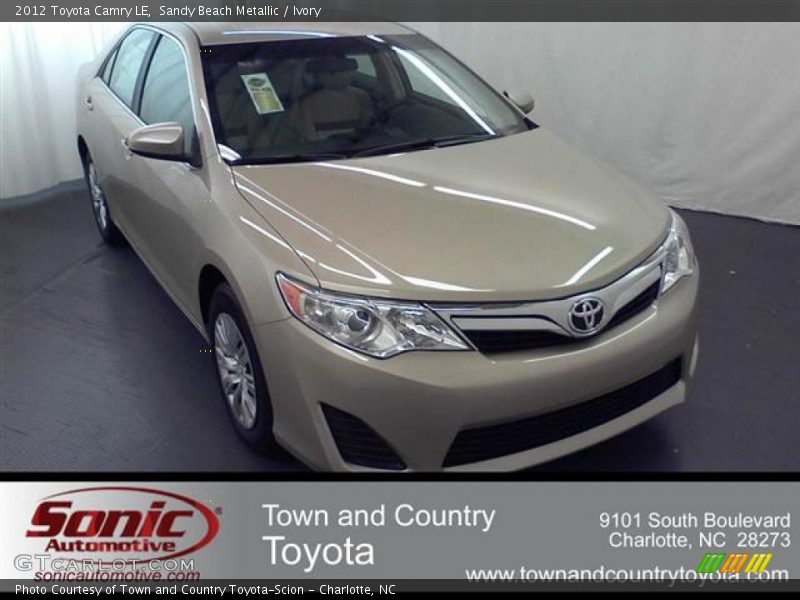 Sandy Beach Metallic / Ivory 2012 Toyota Camry LE