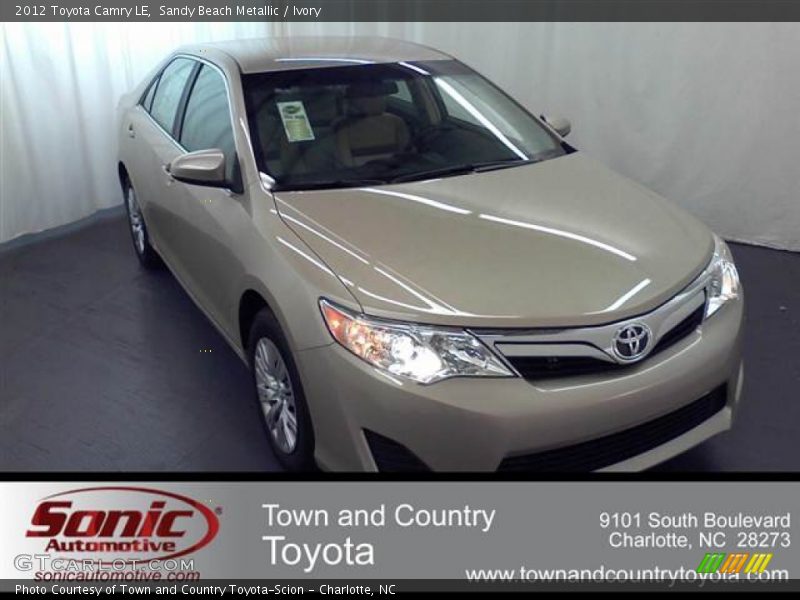 Sandy Beach Metallic / Ivory 2012 Toyota Camry LE