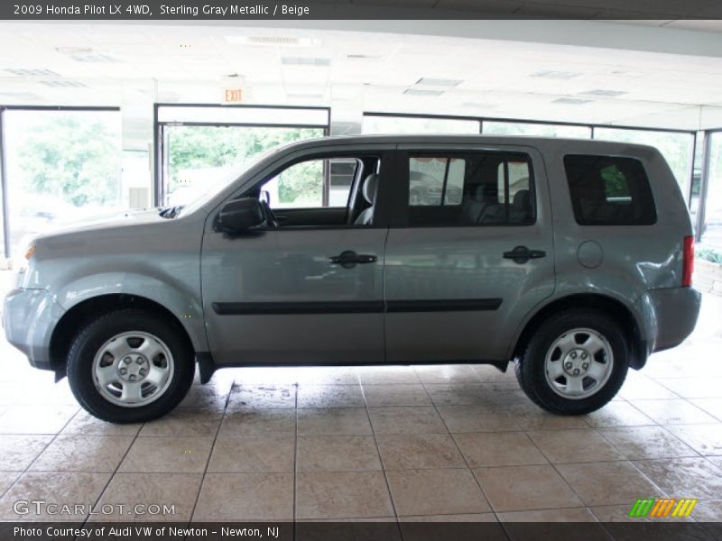 Sterling Gray Metallic / Beige 2009 Honda Pilot LX 4WD