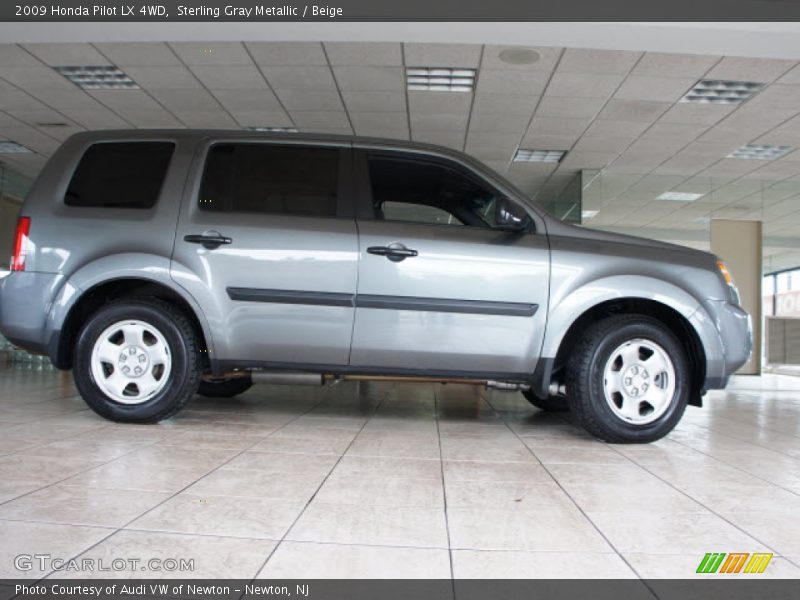 Sterling Gray Metallic / Beige 2009 Honda Pilot LX 4WD