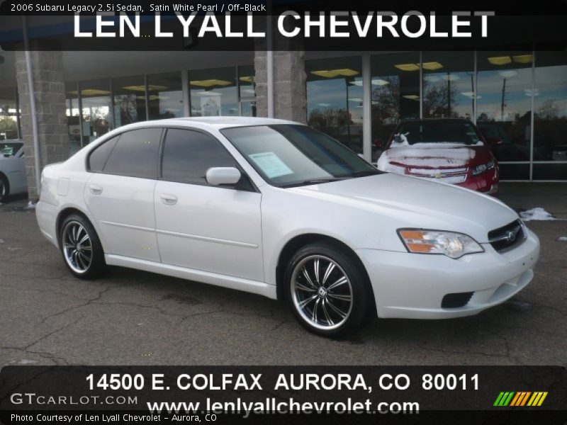 Satin White Pearl / Off-Black 2006 Subaru Legacy 2.5i Sedan