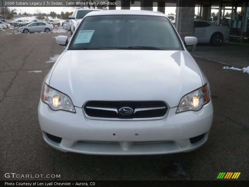 Satin White Pearl / Off-Black 2006 Subaru Legacy 2.5i Sedan