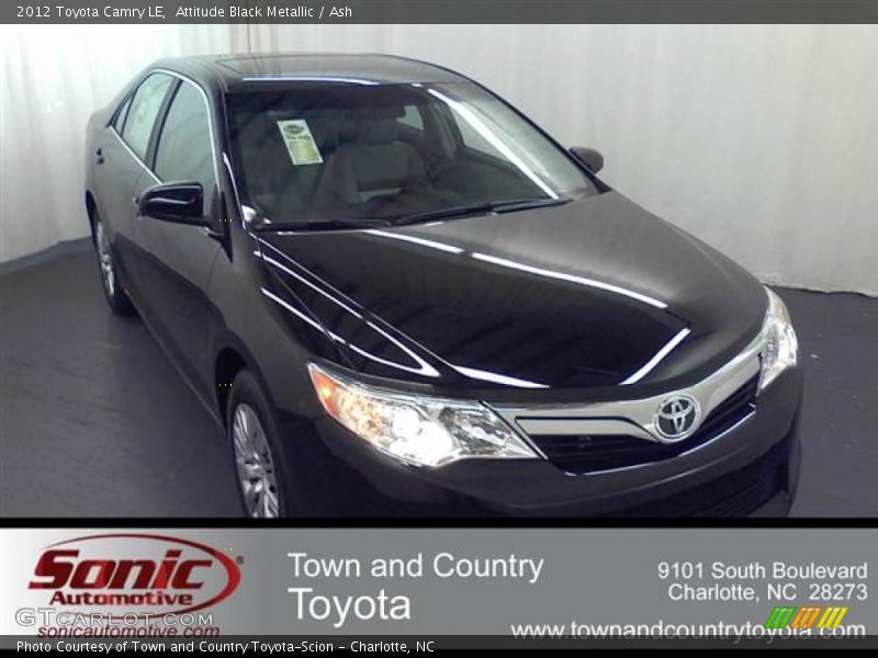 Attitude Black Metallic / Ash 2012 Toyota Camry LE