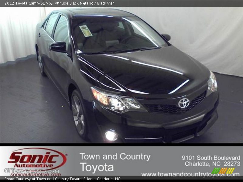 Attitude Black Metallic / Black/Ash 2012 Toyota Camry SE V6