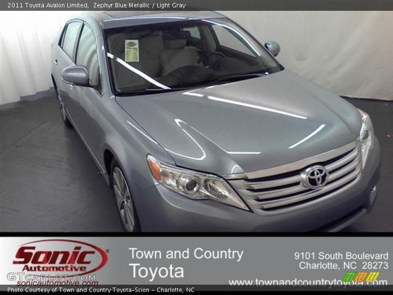 Zephyr Blue Metallic / Light Gray 2011 Toyota Avalon Limited