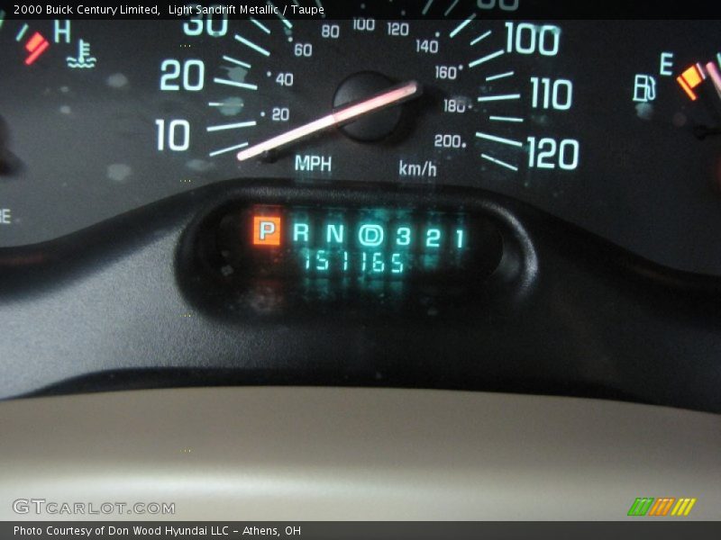 Light Sandrift Metallic / Taupe 2000 Buick Century Limited