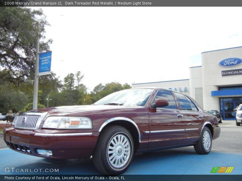 Dark Toreador Red Metallic / Medium Light Stone 2008 Mercury Grand Marquis LS