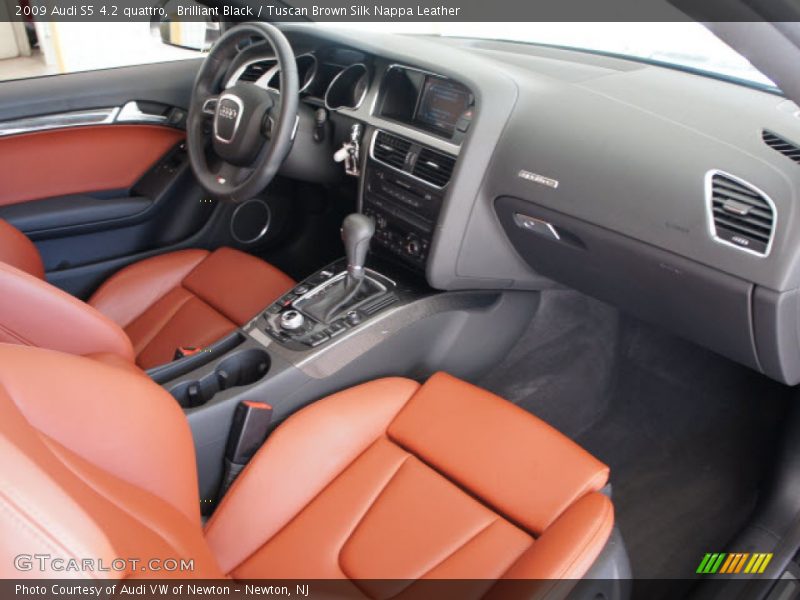 Brilliant Black / Tuscan Brown Silk Nappa Leather 2009 Audi S5 4.2 quattro