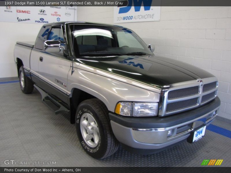 Black / Mist Gray 1997 Dodge Ram 1500 Laramie SLT Extended Cab