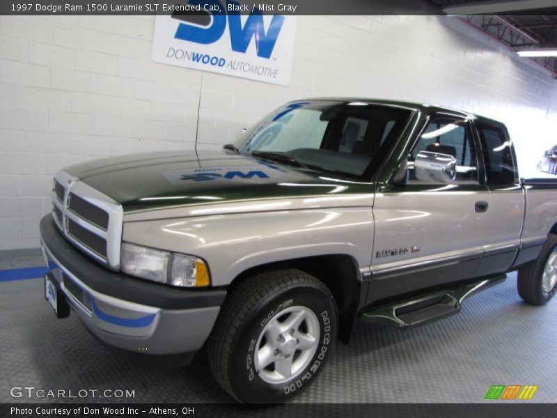 Black / Mist Gray 1997 Dodge Ram 1500 Laramie SLT Extended Cab