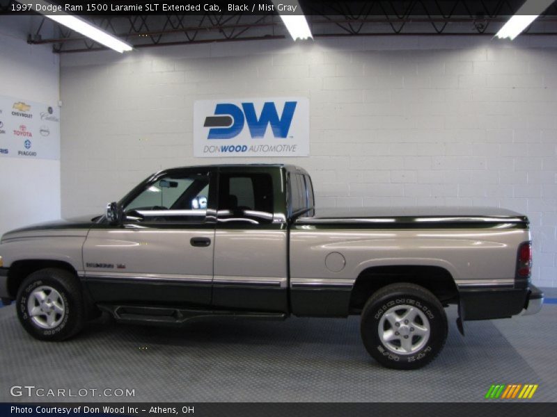 Black / Mist Gray 1997 Dodge Ram 1500 Laramie SLT Extended Cab