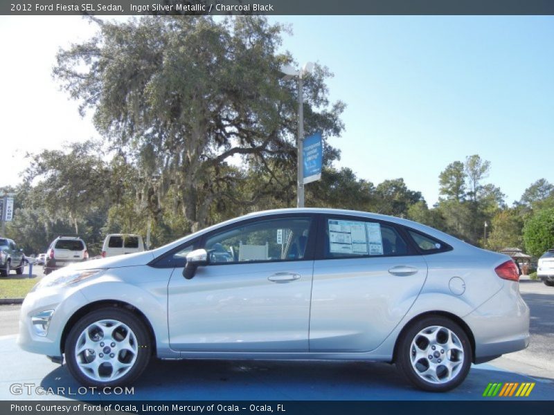 Ingot Silver Metallic / Charcoal Black 2012 Ford Fiesta SEL Sedan