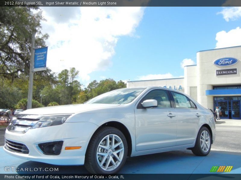 Ingot Silver Metallic / Medium Light Stone 2012 Ford Fusion SEL