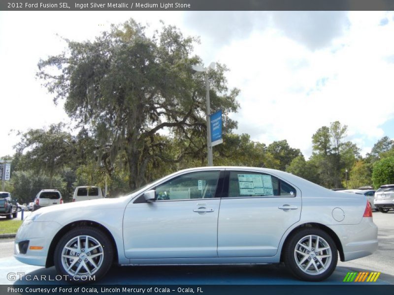 Ingot Silver Metallic / Medium Light Stone 2012 Ford Fusion SEL