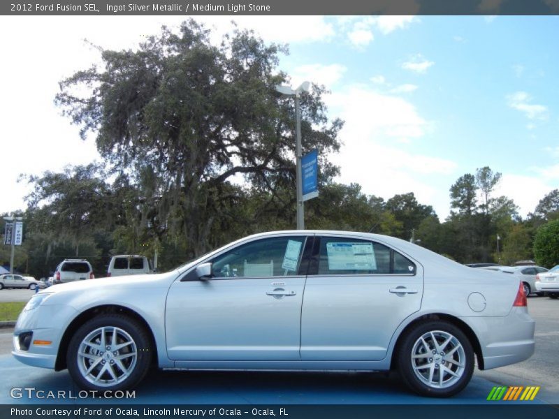 Ingot Silver Metallic / Medium Light Stone 2012 Ford Fusion SEL