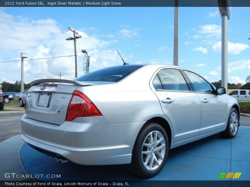 Ingot Silver Metallic / Medium Light Stone 2012 Ford Fusion SEL