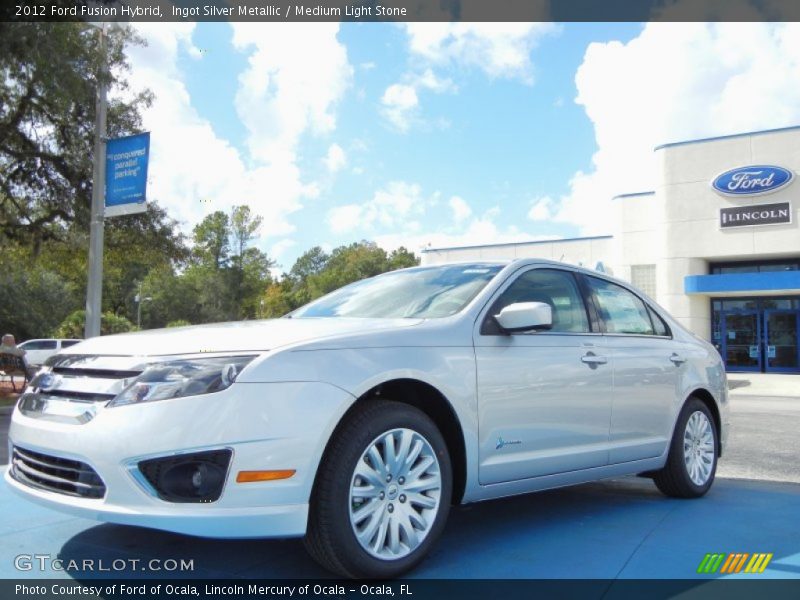 Ingot Silver Metallic / Medium Light Stone 2012 Ford Fusion Hybrid