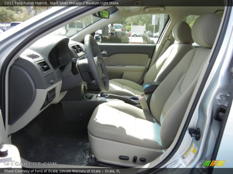  2012 Fusion Hybrid Medium Light Stone Interior